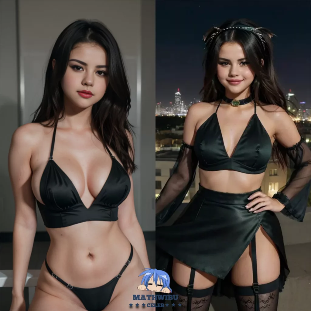 Selena Gomez Shines in Sleek Black Bikini: A Stylish and Sophisticated Swimwear Choice